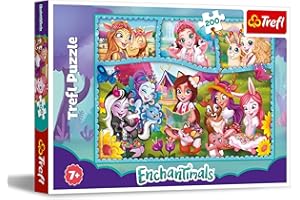 Trefl Niezwykły Świat Enchantimals Puzzle 200 Elementów o Wysokiej Jakości Nadruku dla Dzieci od 7 lat