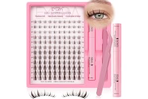 EMEDA Kit med franskluster, lim och förseglingsmedel Bruna Lösögonfranskluster 8-14mm mix Manga cluster lashes