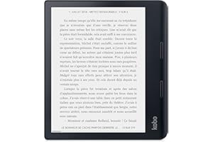 Kobo Sage | Liseuse | Écran Tactile HD sans Reflets de 8 po | Étanche | Réduction de la lumière Bleue | Bluetooth | WiFi | 32 Go de Stockage | Technologie E Ink Carta