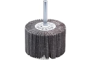 wolfcraft Fächerschleifer I 2035000 I Körnung 150 I ø60x40 mm I Schleifaufsatz für Bohrmaschinen I für Holz, Metall und Farbe I Polierzubehör