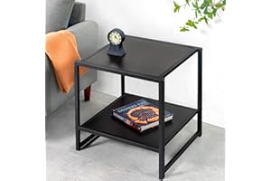 Zinus Dane Side table 51x51x51 cm - Rich black wood grain Side table - Black