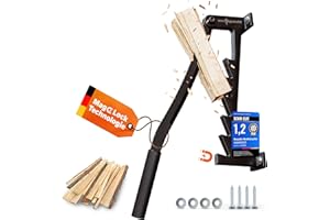 WOODSPECHT Holzspalter manuell [Magnetische Klingensicherung] Brennholz & Anzündholz-Spalter - Sicherer, wandmontierter Splitter mit ergonomischem Griff zum mühelosen Holz Spalten | Feuerholz & Anmachholz