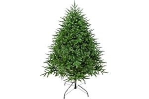 eveXmas sztuczna choinka Onyx 125 cm, mała, zielona, 388 gałązek, końcówki w 100% z polietylenu, w zestawie metalowy stojak
