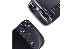 LUCK&LINK Touchpad Protector Steam Deck Touch Pads und Back Buttons Schutz Haut Textur Aufkleber für steamdeck Touch Trackpads (Waben-Schwarz, Trackpads+4 Tasten)