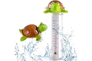 LIRCHES Schwimmendes Wasserthermometer, Schwimmbad Thermometer, Cartoon-Wassertemperatur Thermometer, Bruchsicheres Schwimmbadthermometer mit Seil, Geeignet für Whirlpools im Innen- und Außenbereich, Pools