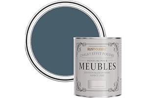 Rust-Oleum Peinture Bleue pour Meubles Chalky, Mat Effet Poudré - Bleu Dessin 750ml