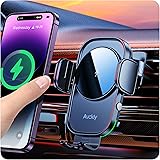 Auckly Qi 15W Caricatore Wireless Auto,Auto-Bloccaggio Supporto Telefono Auto,Ricarica Wireless Auto per iPhone 15 14 13 12 P