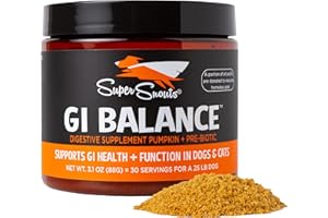 Super Snouts GI Balance, Probiotiques pour Les Chiens et Les Chats, 100% Régulateur Gastro-intestinal Naturel, 88 GR