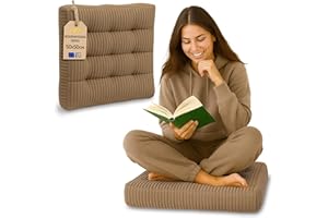 Amazinggirl Cojin meditacion y Yoga zafu - Cojín de Suelo Redondo Soporte ergonómico Ideal para Postura relajación Ejercicios Bienestar Uso Interior y Exterior cjoines meditación