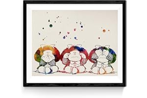 Nacnic. Poster Mafalda Estilo Acuarela. Láminas Decorativas para Pared Estilo Acuarela