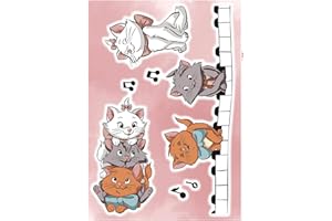 Komar Disney - Adesivo da Parete con Motivo Aristocats Kittens, 50 x 70 cm (Larghezza x Altezza), 7 Pezzi