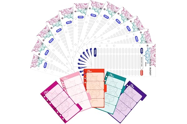 Planificateur de budget Français - Avec des séparateurs colorés