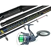 Telescopic Sea Fishing Kit Travel Rod & Reel 10ft 10' Beachcaster Pier Surf Rod