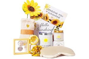 BEYOTINY Sunflower Birthday Gifts for Women,Get Well Soon Gift Baskets Her Self Care Package Relaxation Spa Bath Gift Set Box Christmas Pamper Hamper thank you retirement teachers Friends Sisters Wife Mum