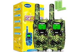 Fairwin Walkie Talkie Kids, Boys Toys for 3 4 5 6 7 8 Year Old Boys Gifts, Walkie Talkies for Kids, Kids Walkie Talkies Rechargeable 8 Channels 2 Way Radios Long Range Walkie Talkies Kids Camo Green