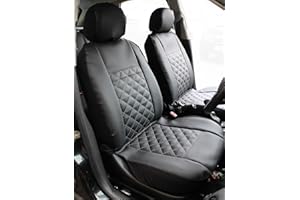 Carseatcover-UK® Front Pair KNIGHTSBRIDGE LEATHER LOOK Car Seat Covers