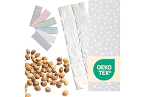 ‎FLORA FURORA Wärmekissen Mikrowelle XXL 20x60 cm Kirschkernkissen, Bio OEKO TEX schadstofffrei | Körnerkissen groß lang (Nacken, Schulter, Rücken, Bauch, Füße, Beine, Gesicht), Traubenkernkissen