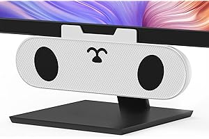 ADELGO Monitor Lautsprecher für PC, USB Portable Computer Lautsprecher für Desktop, Laptop, Mini Soundbar Lautsprecher mit Clip-On-Design für Monitor, Plug and Play