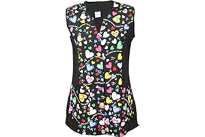 ETREXONLINE Giacche Donna Uniformi da Lavoro Senza Maniche, Casacca Donna per la Pulizia