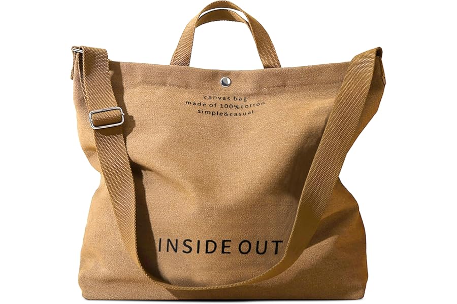 Large Tote Bag for Women, Canvas Bag Women Gift, Fashion Crossbody 16oz 100% Cotton Bag, Large Capacity Shoulder Bag