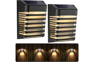 OBERSTER 【6 Paquete】 Luces Solares Exterior, Súper Brillante Led con 2 Modos para Patio, IP65 Impermeable Luz Lampara Potentes Luces Led para Jardin