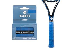 Raquex Paquete de 3 Cintas Endure, de 0,75 mm de Grosor, para empuñaduras de Raquetas, Antideslizantes, para Raquetas de Tenis, bádminton, Squash y pádel