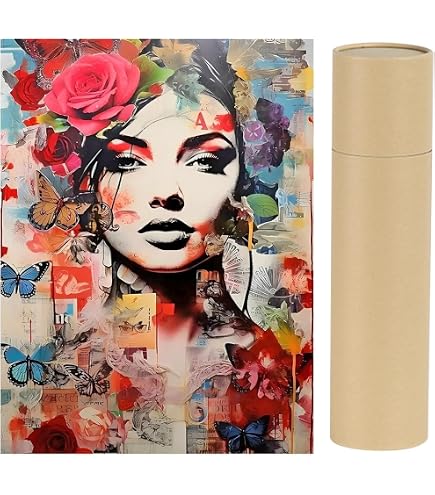 Tableau Diamant 5D Femme Africaine - Kit Complet DIY 40x50cm - Diamants Carrés, Toile Collante - Décoration Salon Ou Cadeau Créatif - 5