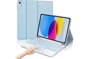 SENGBIRCH Teclado iPad A16 11/10 Generación (2025/2022) con Touchpad, Funda Teclado para iPad 10 Gen 10.9"/11 Generación 11 Pulgadas, Español Ñ Bluetooth Retroiluminación con Despetar/Dormir Auto Funda, Azul