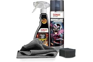 ‎AUTOPFLEGE Auto Reifenpflege & Felgenpflege Set | Sonax ReifenGlanz Special Edition + FelgenBeast Sonderedition Felgenreiniger + Applikator Pad + Mikrofasertuch | Pflege & Reinigung von Felgen & Reifen