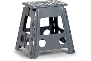 Zeller 13037 - Sgabello pieghevole in plastica, certificato TÜV, portata fino a 150 kg, circa 38,5 x 31,5 x 39 cm