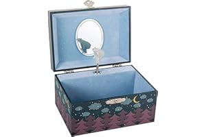 Trousselier - Bear In Forest - Ideal Kid'S Gift - Photoluminescent - Glows In The Dark - Music Nocture By Chopin - Dark Blue Color - 2 count