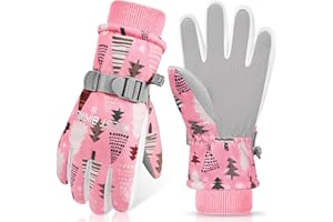 ‎CYCLESPEED CYCLESPEED Kinder Winddicht Winterhandschuhe Warm Skihandschuhe Wasserdicht für 4-12 Jahre Mädchen Jungen Fahrradhandschuhe Outdoor Snowboarding