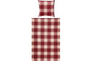 ‎REDBEST REDBEST Bettwäsche Biber rot Größe 1x 135x200 cm + 1x 80x80 cm