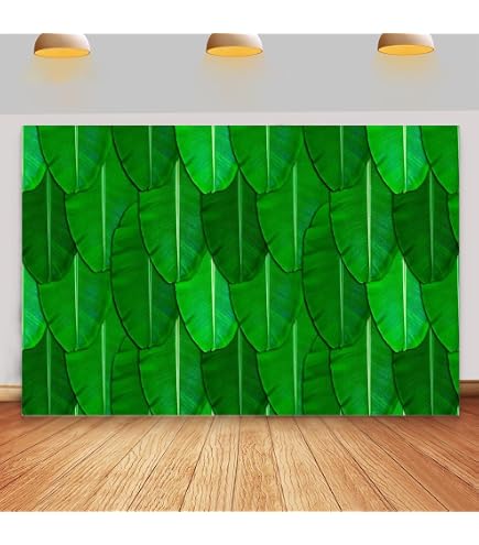 Ticuenicoa Fotohintergrund Indischer Pooja-Stil – 2,1x1,5m Vinyl Mit Bananenblatt & Ganesh-Design Für Hochzeiten & Feste