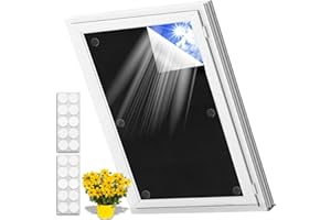 VASIN Dachfenster Verdunklungsrollo, 2024 NEU Verdunkelung 100% lichtundurchlässig, Rollos für Fenster ohne Bohren Dachfenster Thermo Sonnenschutz Verdunkelungsrollo 20 Nano-Klebe,145 * 100CM