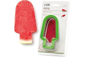 Monkey Business Pepo: Moule Découpe Pastèque en Forme de Sucette, Trancheuse en Inox pour Créer des Formes de Fruits Amusantes, Coupe Pastèque