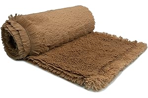 ORIENT FASHION Tejido Minky Pelo, Lanudo, Shaggy (18 mm) 50x160 cm (Caramelo)