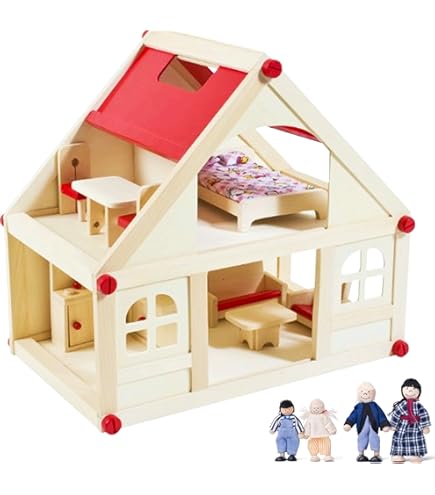 CUTEROOM DIY miniatuur poppenhuisset, handgemaakte houten