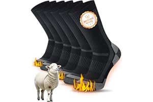 SockWaddles Merino Wandersocken Herren Damen, Atmungsaktiv Thermosocken Trekkingsocken, Merinowolle Warme Wintersocken, Gepolstert Outdoor Socken Sportsocken Anti-Blasen Arbeitssocken 3 Paar