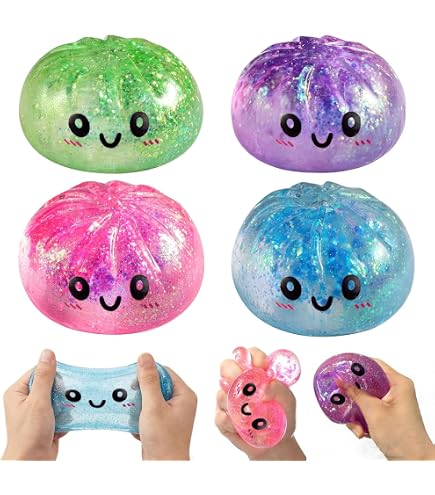 CHISHAYA Boulettes géantes à paillettes arc-en-ciel - Pâte à décompression douce pour adultes - Jouet mignon - Figurines d'animaux - Grand stress CHISHAYA Boulettes géantes à paillettes arc-en-ciel - Pâte à décompression douce pour adultes - Jouet mignon - Figurines d'animaux - Grand stress