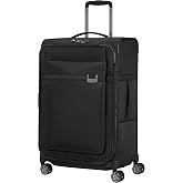 Samsonite Airea Large Trolley Case, 67 cm | Black, expandable soft suitcase, 67H x 43W x 26D cm, 73.5L, 2.4kg, with TSA lock