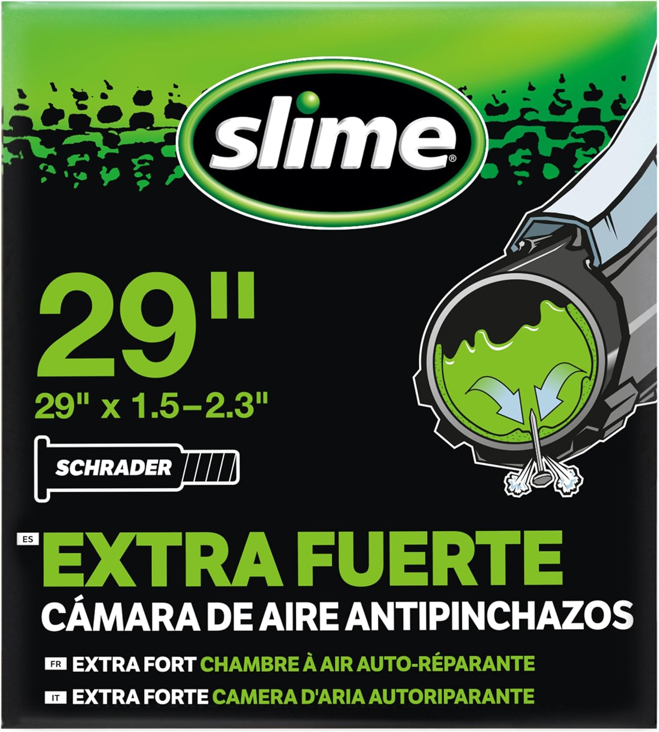 Slime 30061 Cámara Interior de Bicicleta con Sellante de Pinchazos Slime, Sellado Autónomo, Prevenir y Reparar