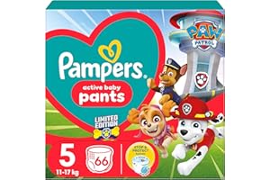 Pieluchomajtki Pampers Active Baby, rozmiar 5, pieluszki 66, 11kg-17kg