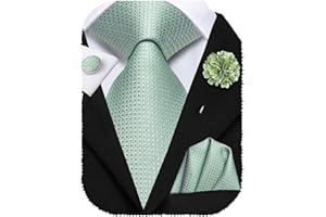 Hi-Tie Silk Men's Tie and Pocket Square Cufflinks Lapel Pin Set Jacquard Wedding Business Necktie for Formal