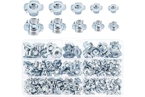 ANKKY Beihuazi 95 Stück Einschlagmuttern M4 M5 M6 M8 M10 Dicke vierzackige Muttern für Handwerker Amateur Holzbearbeitungsmöbel