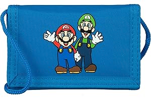 Undercover, Super Mario - Porte-monnaie pour enfants, garçons, filles, adolescents, adolescents, porte-monnaie, porte-monnaie, fan, sac de poitrine, 8 x 13 cm, argent, billet, sûr, voyage, beau cadeau
