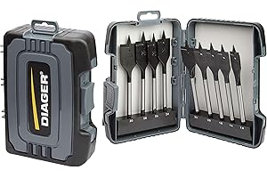 Diager, Coffret 9 Mèches Plates Quick-Lock Ø14-16-18-20-22-24-26-28-30Mm