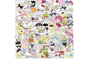 YANGSIW 100Pcs Stickers, Anime Stickers, Helllokittty Stickers MyMelody&Kuromi Cute Stickers Pack Waterproof Sticker Aesthetic Vinyl Stickers, Skateboard Stickers for Teens.