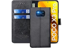 xinyunew Funda para Xiaomi Poco X3 Pro con Tapa, Funda Movil Xiaomi Poco X3 NFC, Funda Libro Xiaomi Poco X3 Pro/Poco X3 NFC/Poco X3 Carcasa Magnético Funda para Xiaomi Poco X3,Negro
