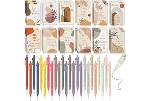 Sinmoe 48 Pezzi di Regali Motivazionali Quaderni Ispirazioni e Penna a Sfera con Frasi per Studenti, Insegnanti, Colleghi, Infermieri Regali Positivi per Grazie Laurea Addio (Pianta)